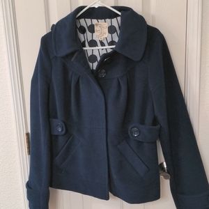 Short blue pea coat